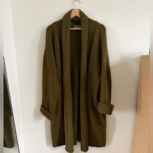 Anthropologie The Mariel Longline Cardigan Sweater in Moss